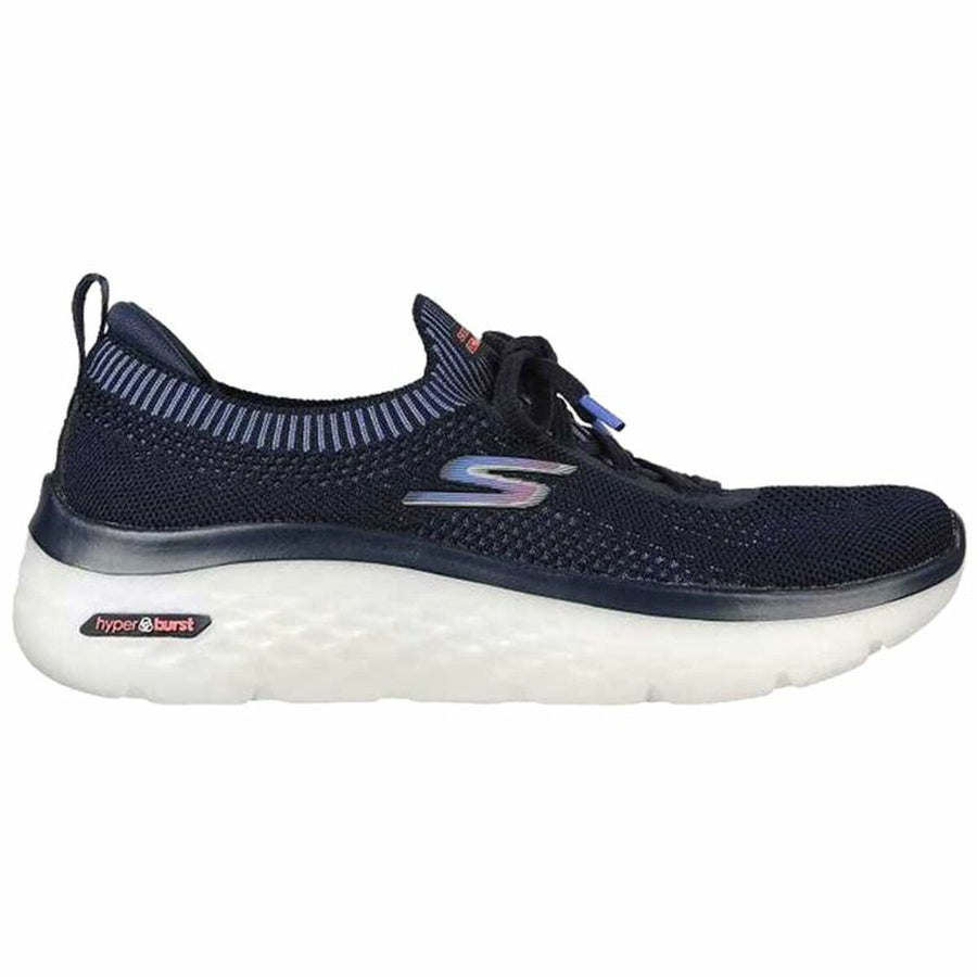 Scarpe da Running per Adulti Skechers Engineered Flat Knit W Azzurro Nero