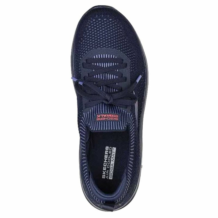 Scarpe da Running per Adulti Skechers Engineered Flat Knit W Azzurro Nero