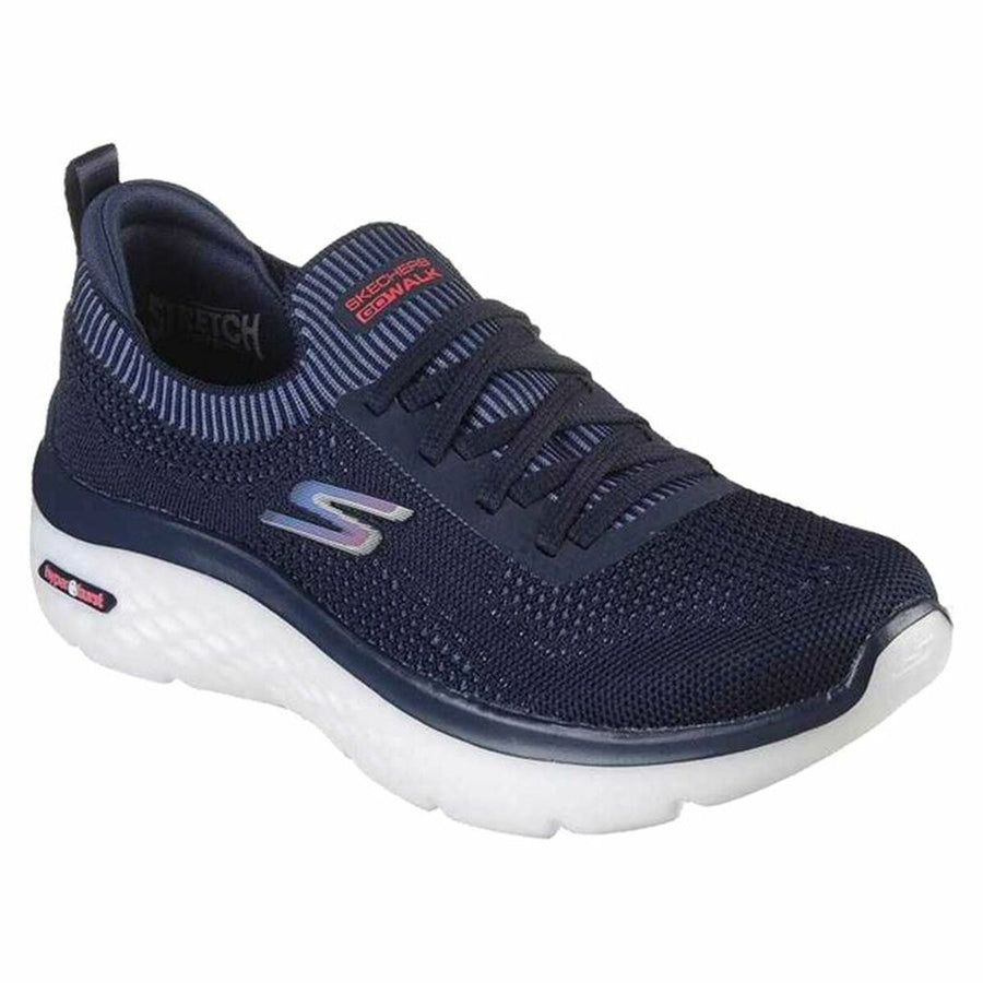 Scarpe da Running per Adulti Skechers Engineered Flat Knit W Azzurro Nero