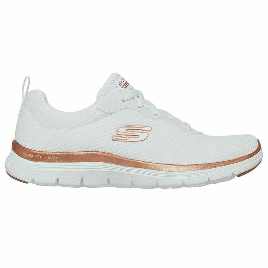 Scarpe Sportive da Donna Skechers Mesh Lace-Up W Bianco