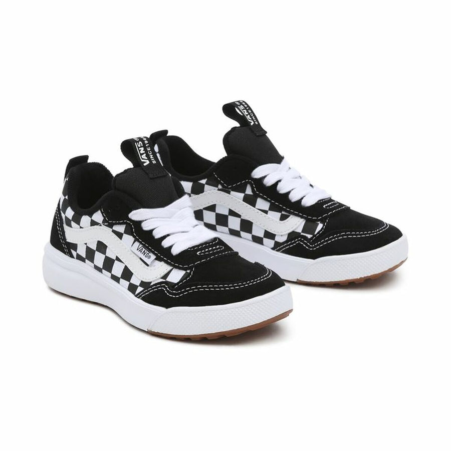 Scarpe da Tennis Casual Bambino Vans Range Exp Checkerboard Bianco Nero