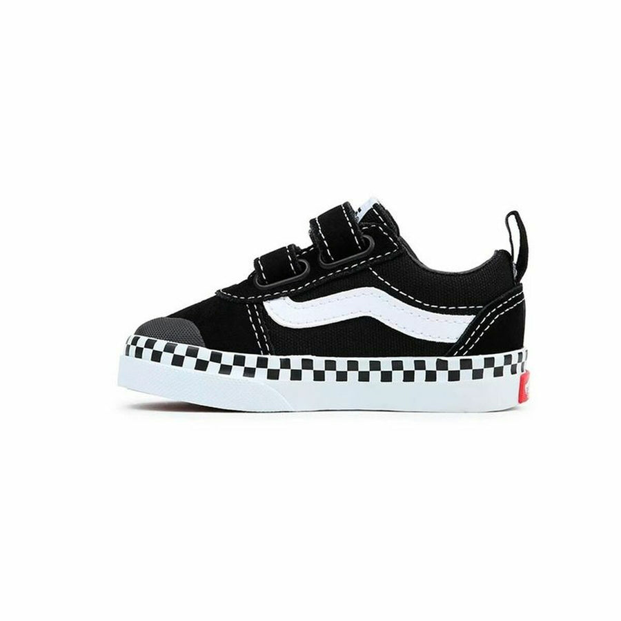 Scarpe da Tennis Casual Bambino Vans Ward Checker Foxing Nero