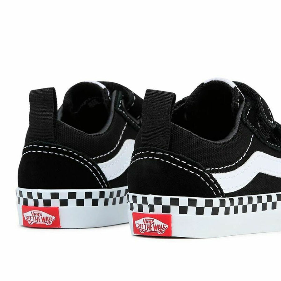 Scarpe da Tennis Casual Bambino Vans Ward Checker Foxing Nero