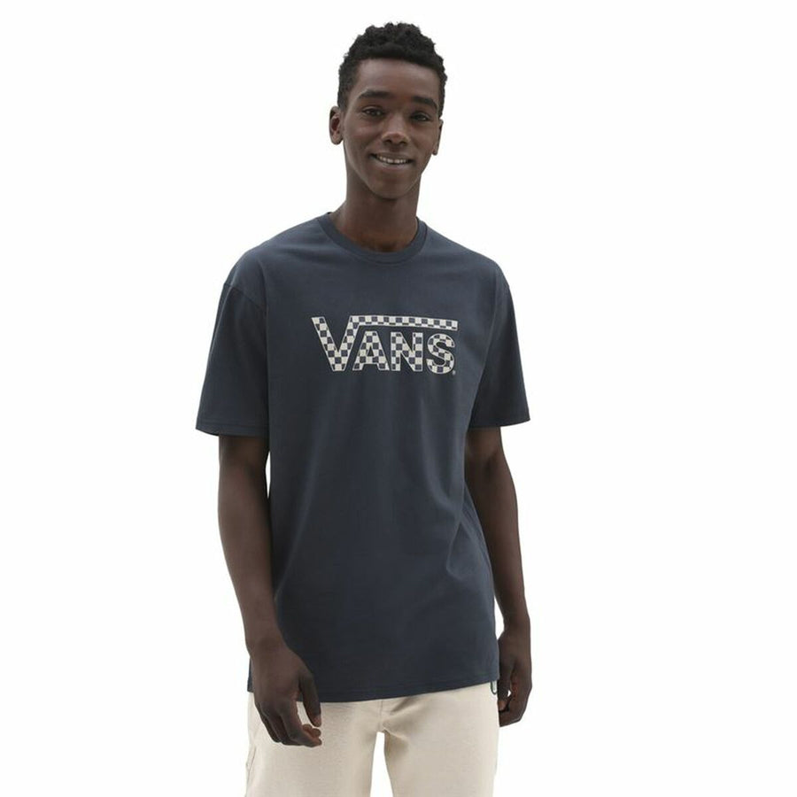 Maglia a Maniche Corte Vans Checkered  Azzurro Uomo