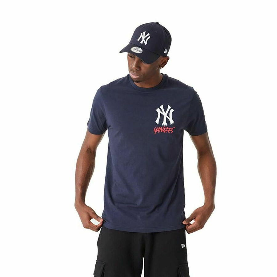 Maglia a Maniche Corte Uomo New Era  New York Yankees Azzurro