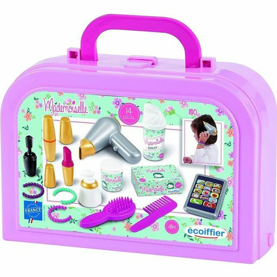 Set Prodotti per capelli da Bambino Ecoiffier Retro Beauty Suitcase + 18 Mesi 14 Parti