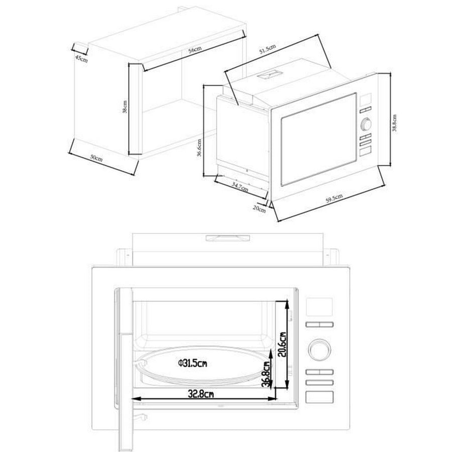 Microonde con Grill Continental Edison CEMO25GINE 25 L 900 W