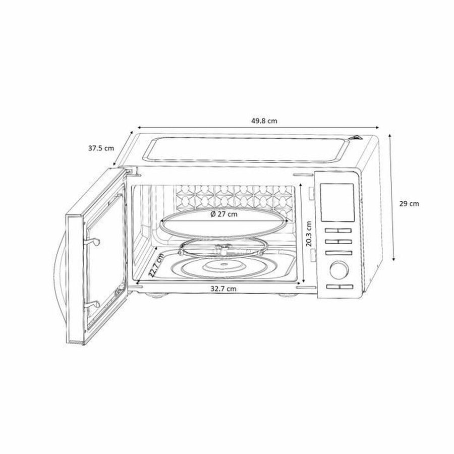 Microonde con Grill Continental Edison 900 w 25 L Argentato 900 W 25 L