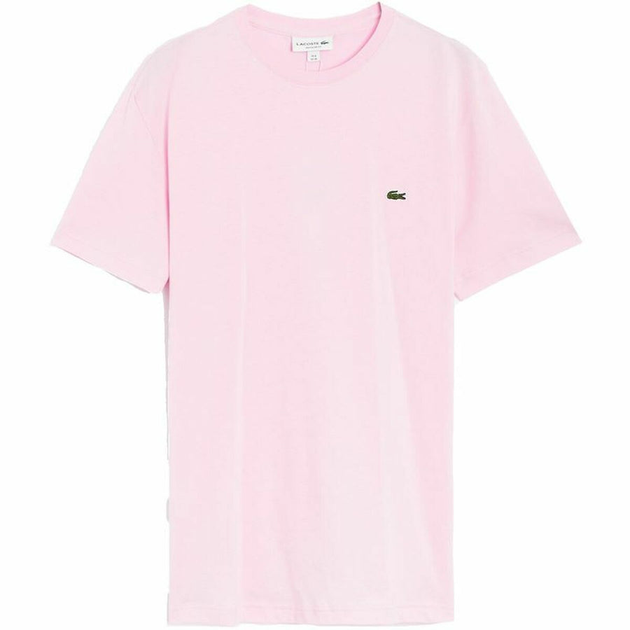 Maglia a Maniche Corte Uomo Lacoste Cotone Rosa Uomo