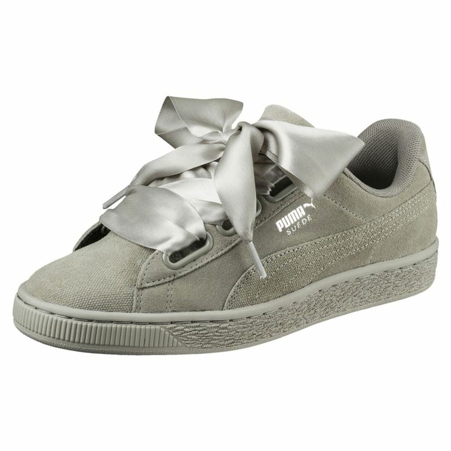 Scarpe Sportive da Donna Puma Suede Heart Pebble Grigio