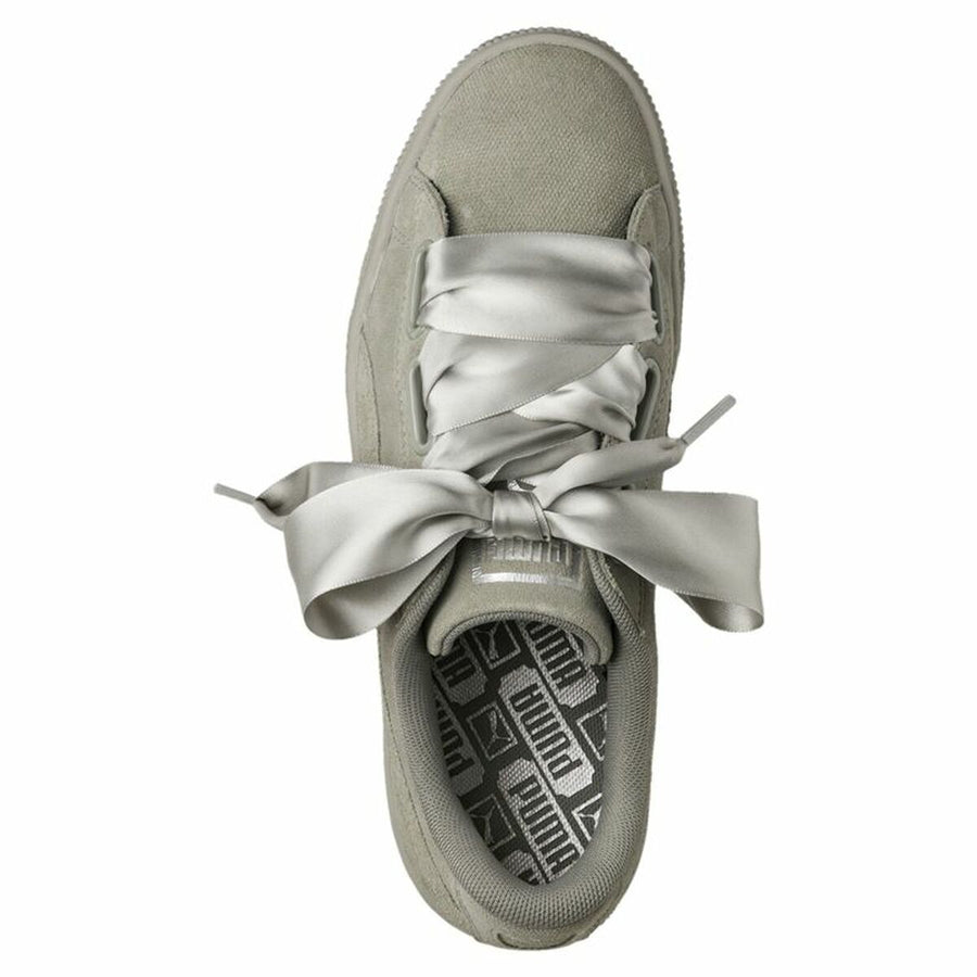 Scarpe Sportive da Donna Puma Suede Heart Pebble Grigio