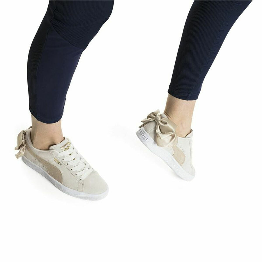 Scarpe Casual da Donna Puma Sportswear Suede Bow Varsity Beige