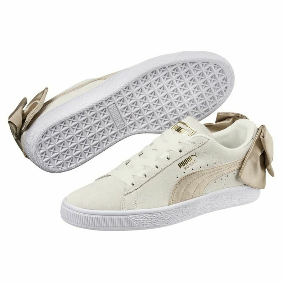 Scarpe Casual da Donna Puma Sportswear Suede Bow Varsity Beige