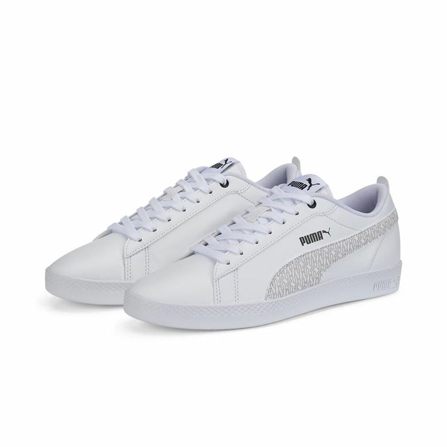 Scarpe da Tennis Casual Donna Puma Smash Wns v2 Bianco