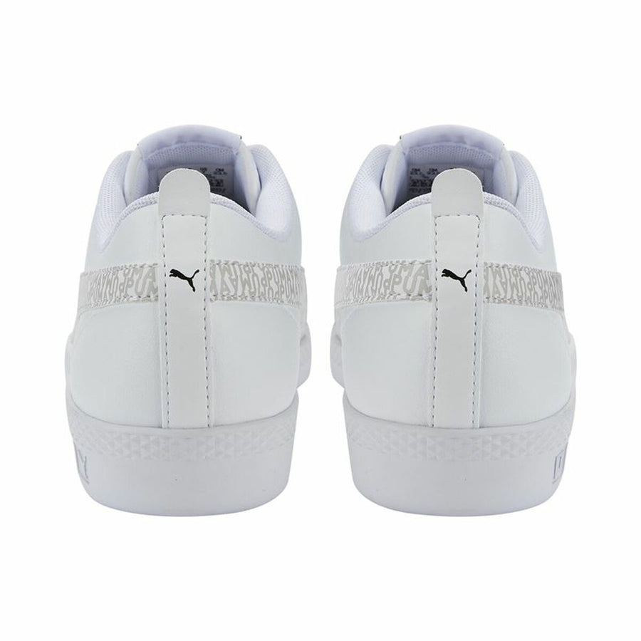 Scarpe da Tennis Casual Donna Puma Smash Wns v2 Bianco