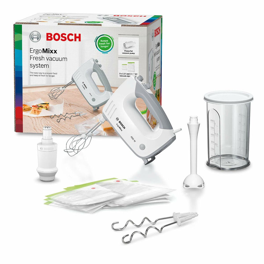 Frullatore a Immersione Multifunzione con Accessori BOSCH ErgoMixx Beater Grigio Bianco 450 W