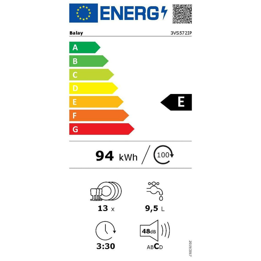 Lavastoviglie Balay 3VS572IP 60 cm