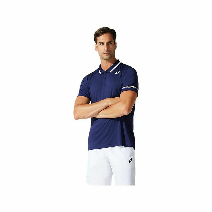 Polo a Maniche Corte Uomo Asics Court Blu scuro