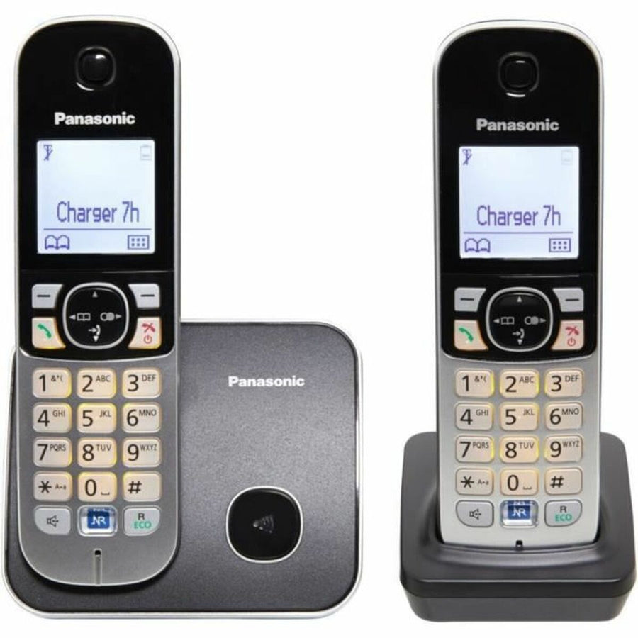 Telefono Senza Fili Panasonic KX-TG6812FRB Grigio Nero/Argentato