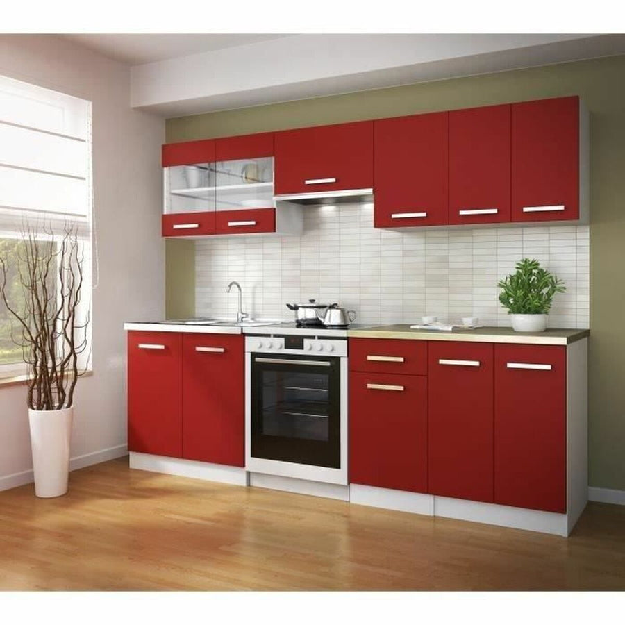 Mobile Aggiuntivo 40 x 47 x 82 cm Rosso Plastica Melammina PVC