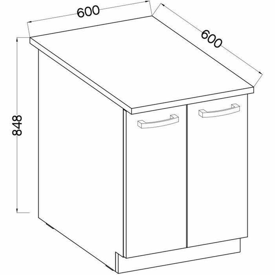 Mobile Aggiuntivo Sonoma Rovere 60 x 51,6 x 85 cm