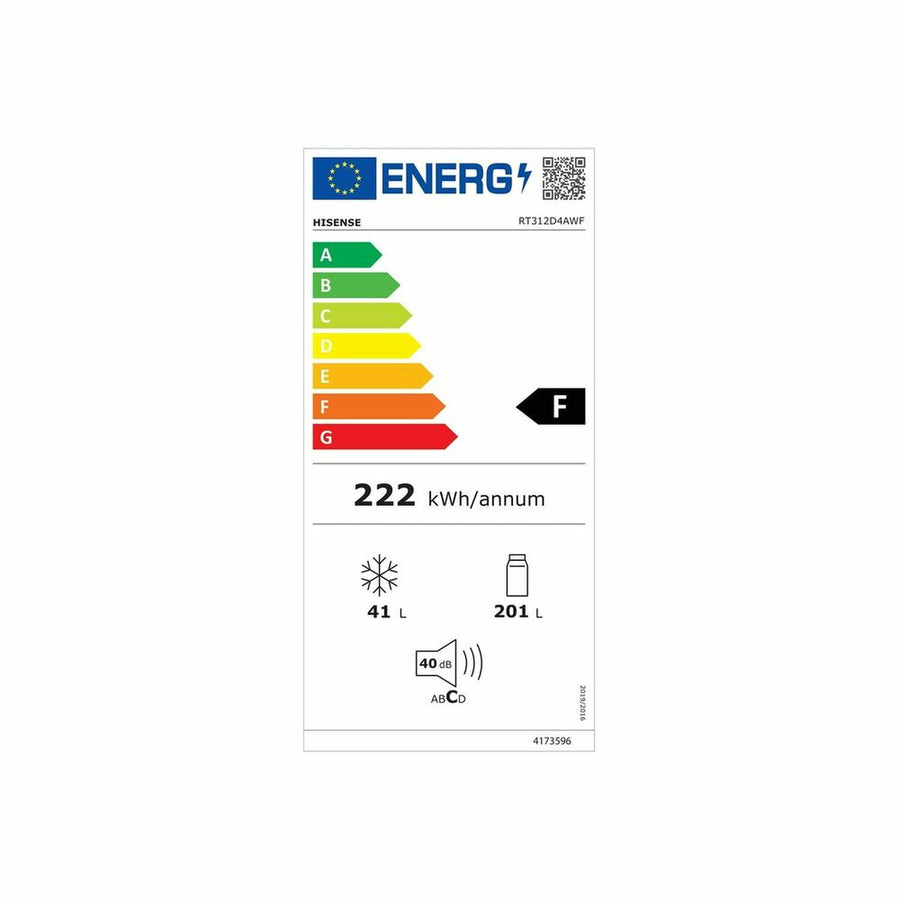 Frigorifero Hisense RT267D4AWF Bianco 206 l