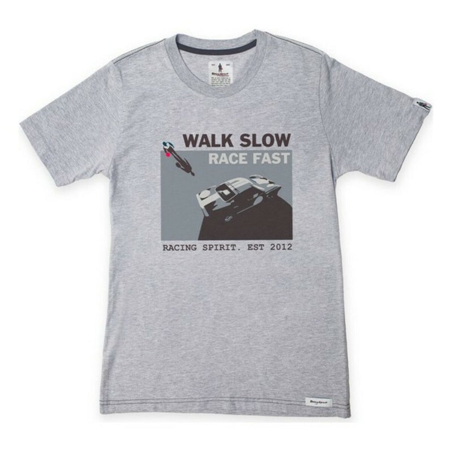 Maglia a Maniche Corte Uomo OMP Walk Slow Grigio