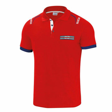 Polo a Maniche Corte Uomo Sparco Martini Racing Rosso