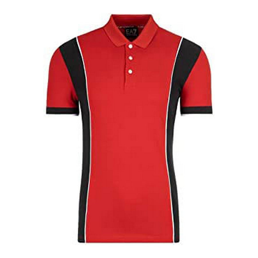 Polo a Maniche Corte Uomo Armani Jeans C1450 Rosso