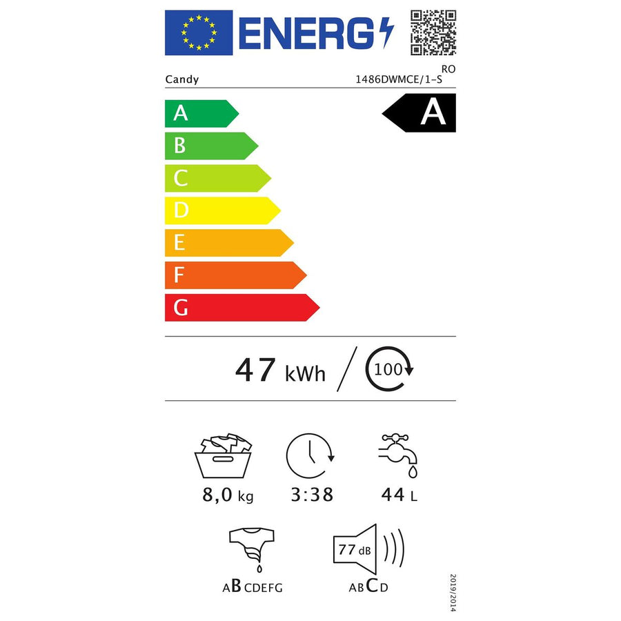 Lavatrice Candy RO 1486DWMCE/1-S 1400 rpm 60 cm 8 kg