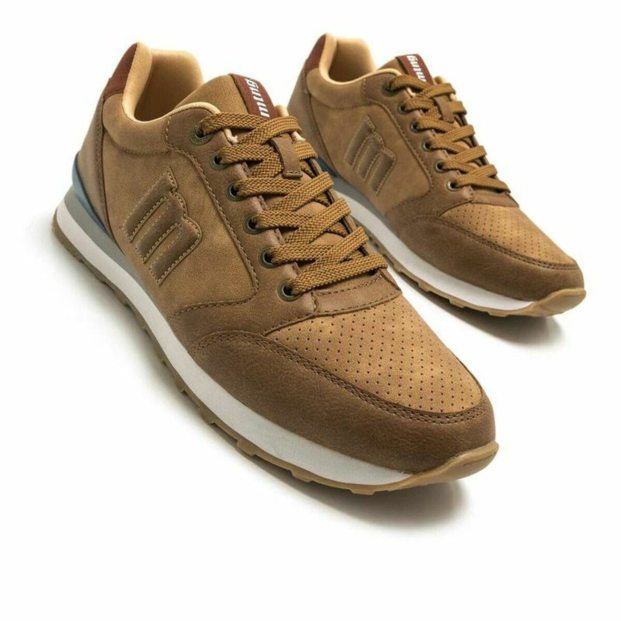 Scarpe da Tennis Casual Uomo Mustang Attitude Karelu Pelle Marrone Chiaro