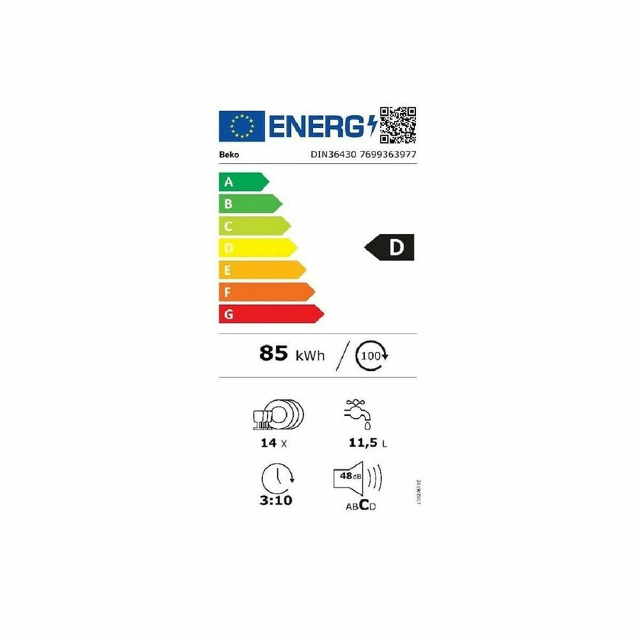 Lavastoviglie BEKO DIN36430 Bianco 60 cm