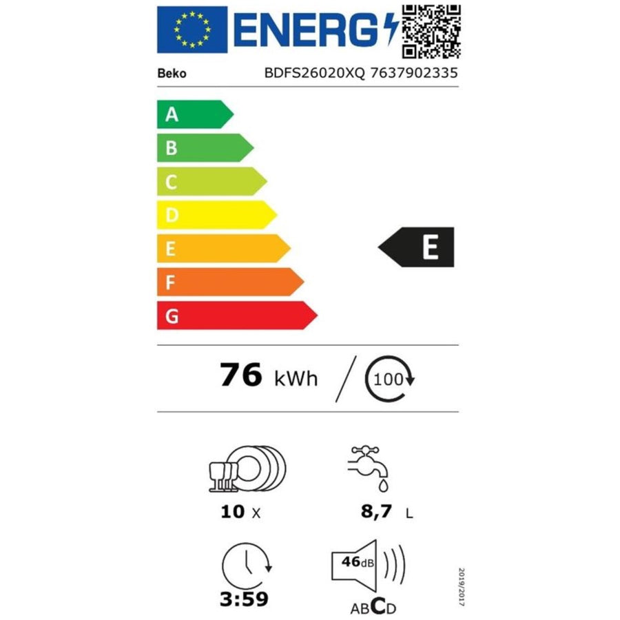 Lavastoviglie BEKO BDFS26020XQ 45 cm (45 cm)