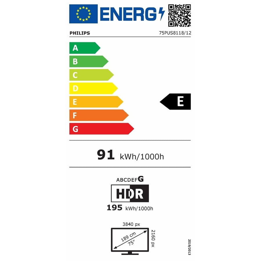 Smart TV Philips 75PUS8118 Wi-Fi LED 4K Ultra HD 75