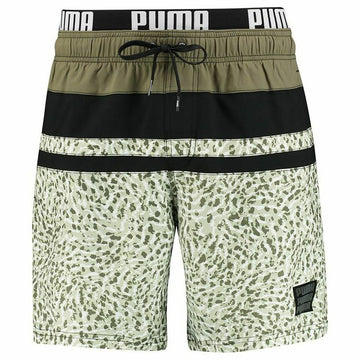 Costume da Bagno Uomo Puma Swim Heritage Stripe Cachi