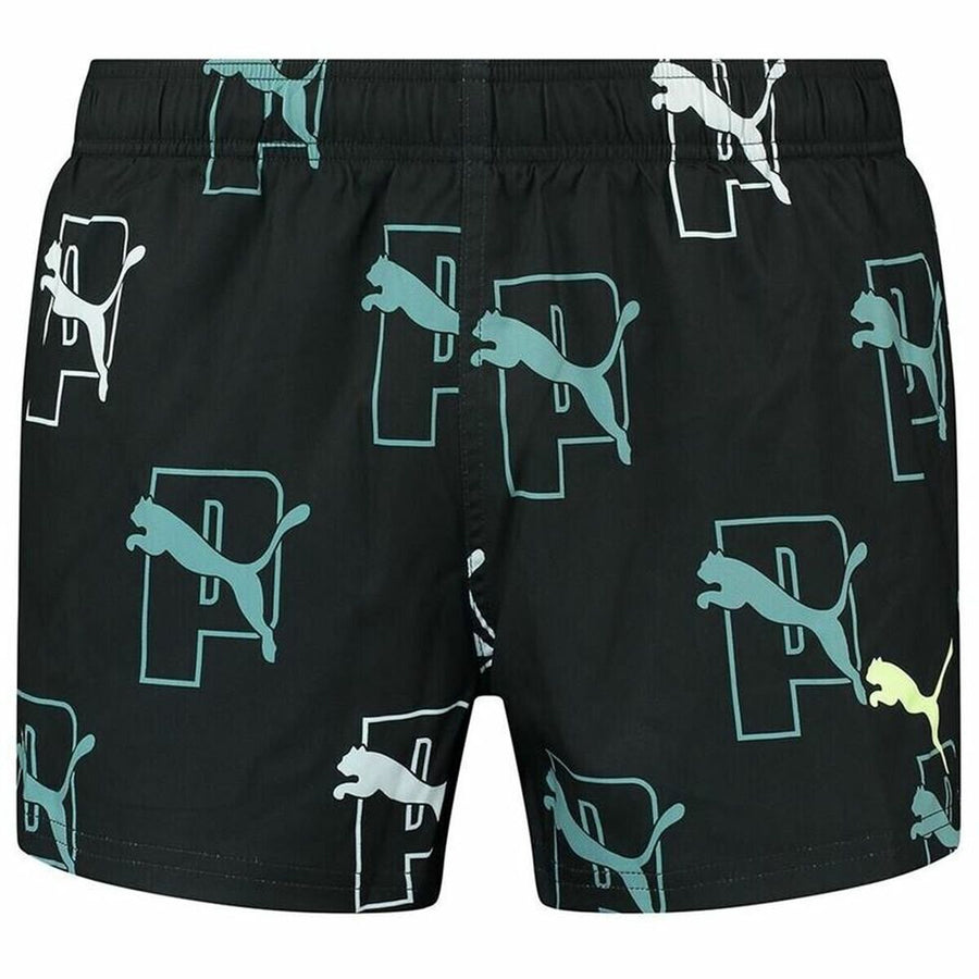 Costume da Bagno Uomo Puma Swim Print Cat Logo Nero