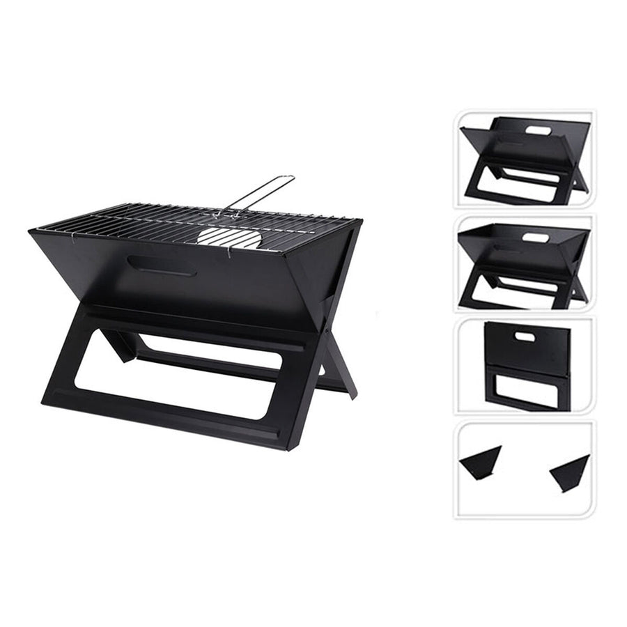 Barbecue Pieghevole Portatile a Carbone Forma a X 45 x 30 x 35 cm Ferro