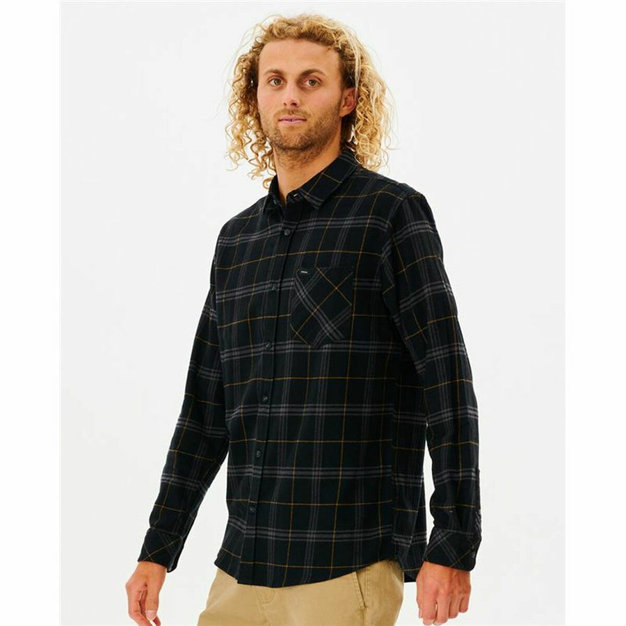 Camicia a Maniche Lunghe Uomo Rip Curl Checked in Flannel Franela Nero