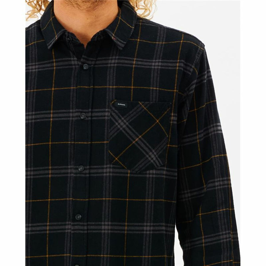 Camicia a Maniche Lunghe Uomo Rip Curl Checked in Flannel Franela Nero