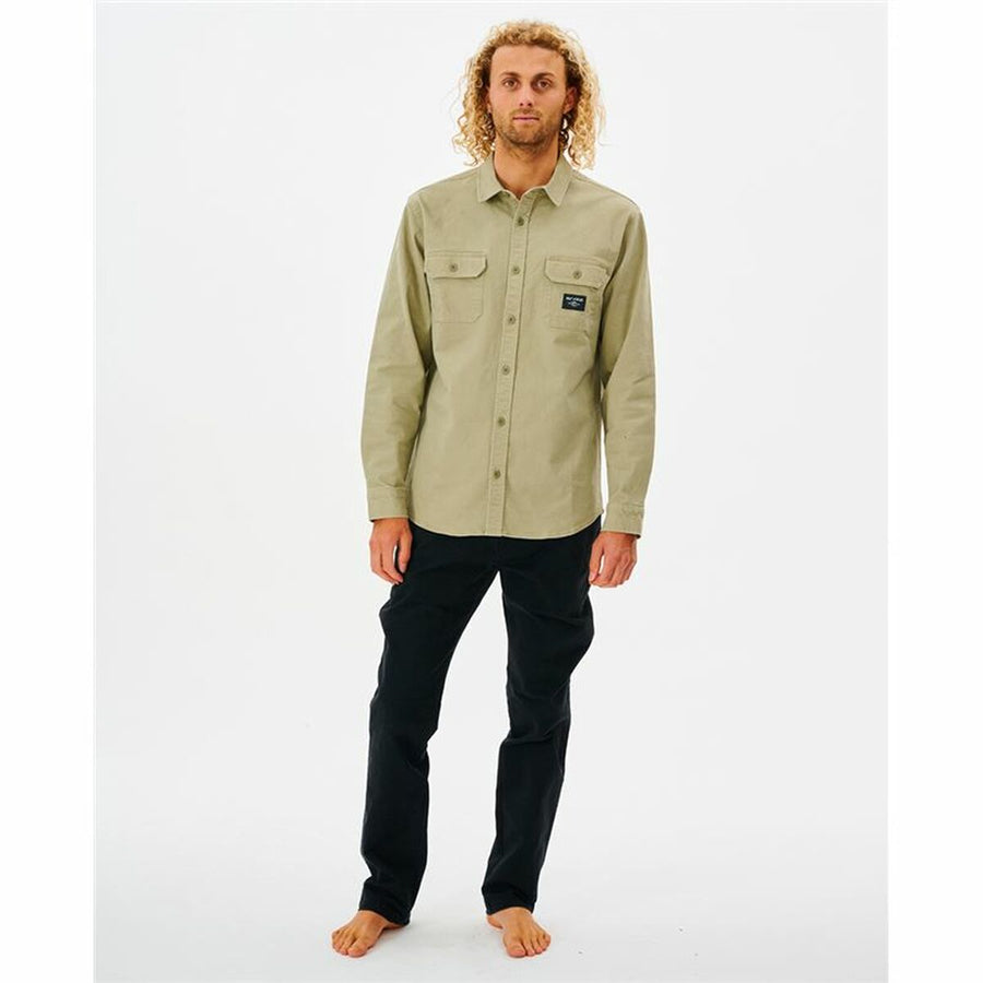 Camicia a Maniche Lunghe Uomo Rip Curl Epic Beige