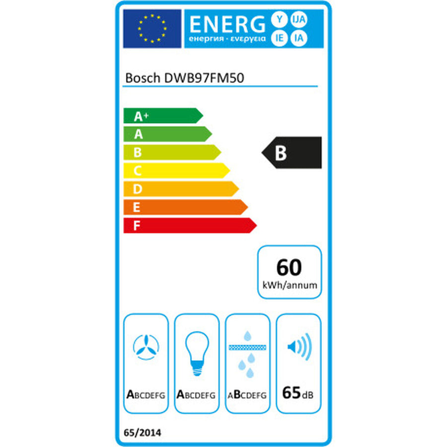 Cappa Classica BOSCH DWB97FM50 90 cm 710 m³/h 65 dB Acciaio