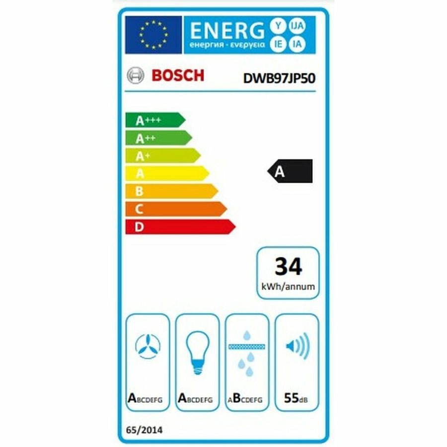 Cappa Classica BOSCH DWB97JP50 90 cm 702 m³/h 145W A Acciaio