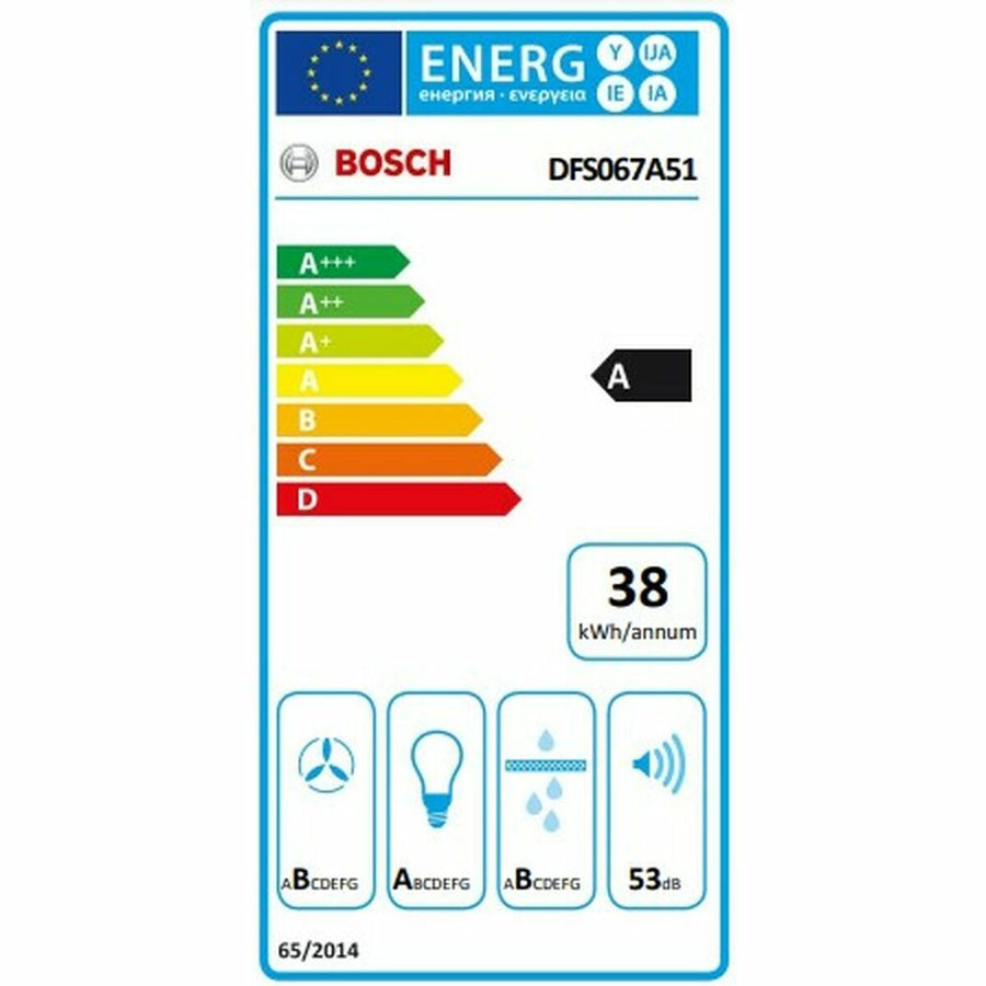 Cappa Classica BOSCH DFS067A51 60 cm 730 m3/h 140W A