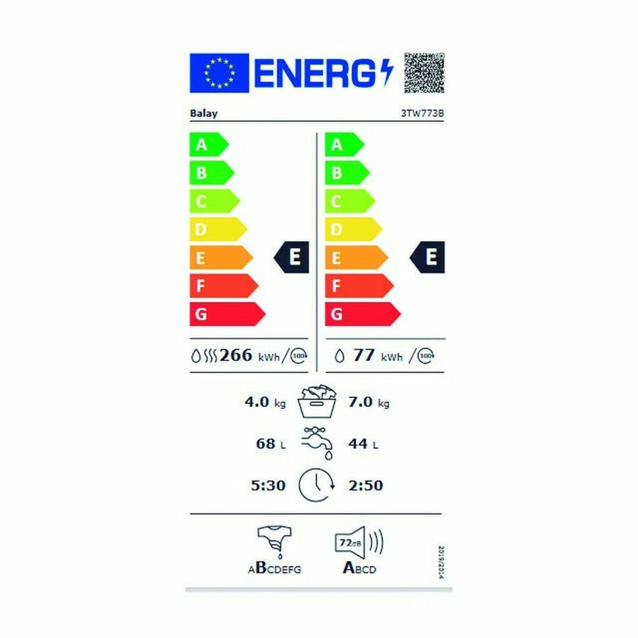 Lavatrice - Asciugatrice Balay 3TW773B 7kg / 4kg 1200 rpm Bianco