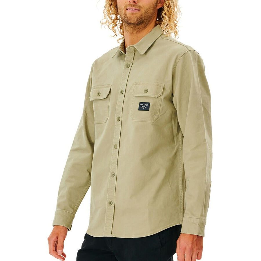 Camicia a Maniche Lunghe Uomo Rip Curl Epic Beige