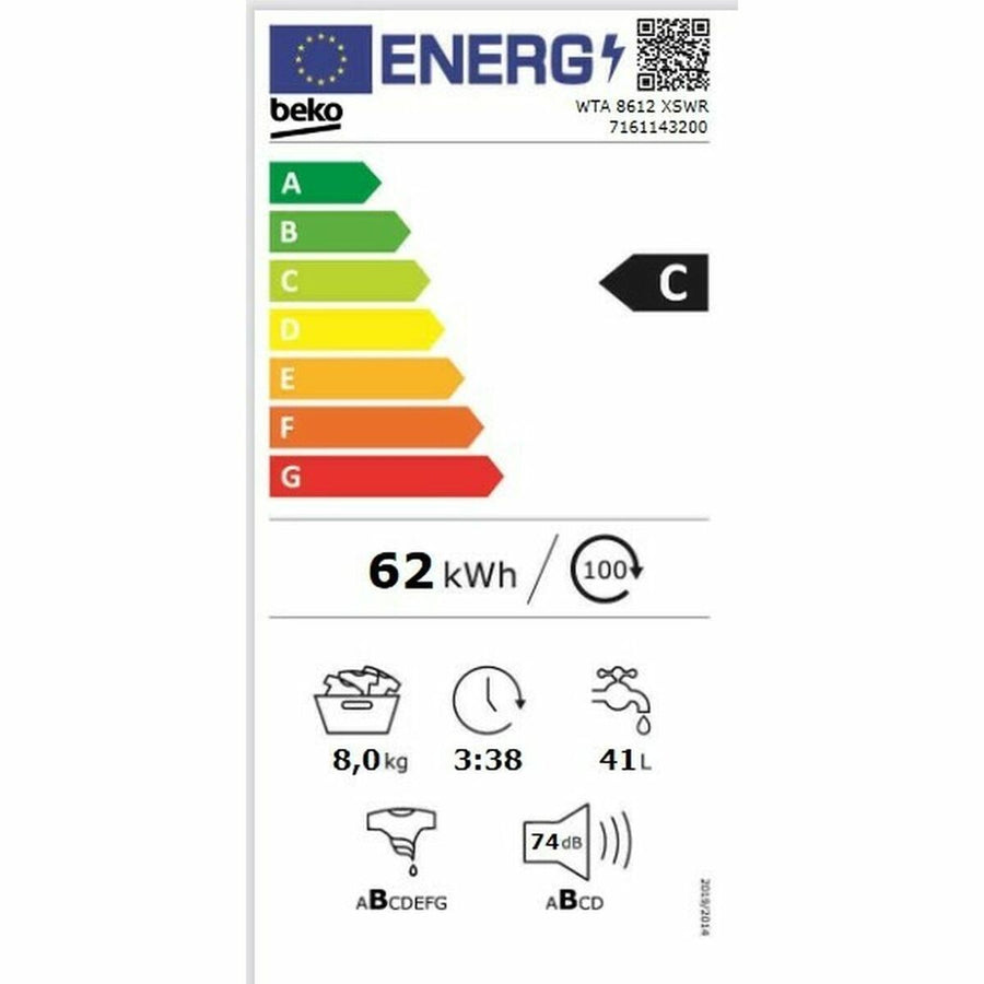 Lavatrice BEKO WTA8612XSWR 8 kg 1200 rpm