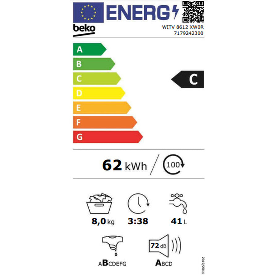 Lavatrice BEKO WITV 8612 XW0R 1400 rpm 8 kg