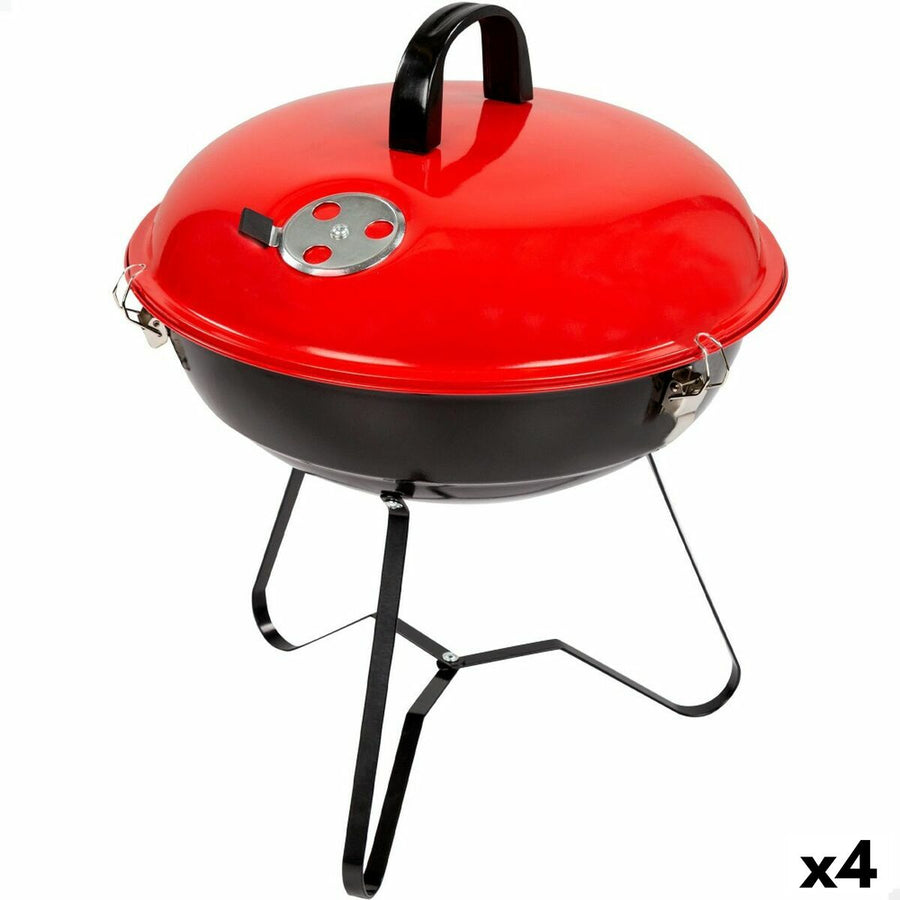 Barbecue Portatile Aktive Metallo smaltato Ø 36 cm 36 x 44 x 36 cm (4 Unità) Rosso