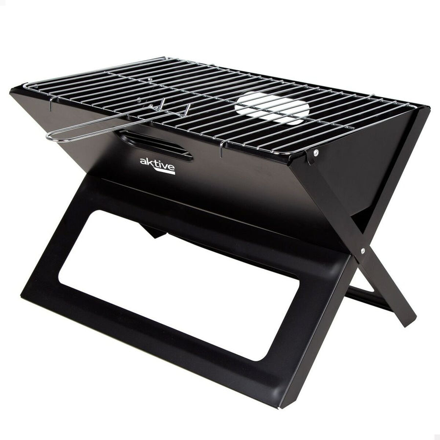 Barbecue Portatile Aktive Nero Acciaio Ferro 45 x 30 x 29 cm