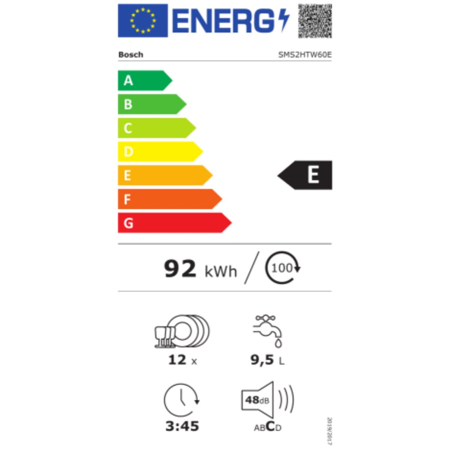 Lavastoviglie BOSCH SMS2HTW60E Bianco (60 cm)